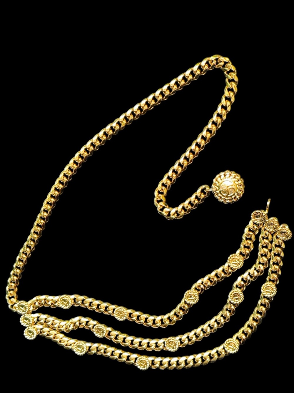 St. John Vintage Gold Chain Link Belt
